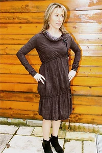 luxe robe sexy fendue noire dos nu stretch HIGH USE taille 38 NEUVE ÉTIQUETTE - Picture 1 of 6