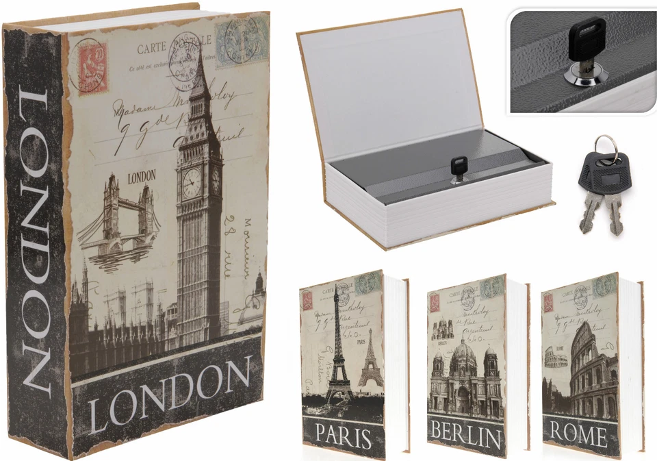 Buchsafe getarnte Geldkassette Buchkassette,Safe,Tresor,Buch,Gold,Euro,Silber