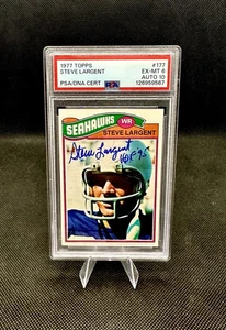 1977 Topps 🔥 Steve Largent #177 💎 PSA GEM MINT AUTO 10 🔥 HOF Seahawks Rookie - Bild 1 von 3