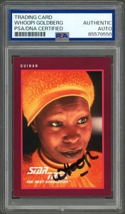 Whoopi Goldberg "Guinan" 1991 Impel STAR TREK TNG Signed Auto Rookie Card RC PSA - Picture 1 of 2