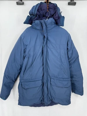 L.L.Bean Men’s L Tall Parka Goose Down Gore-Tex Removable Hood Blue Jacket - Image 1 of 4