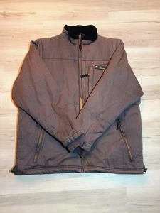 Wear 1 First Hunting Coat/Vest Mens L Tan Full Zip Lined detachable sleeve soft - Picture 1 of 10