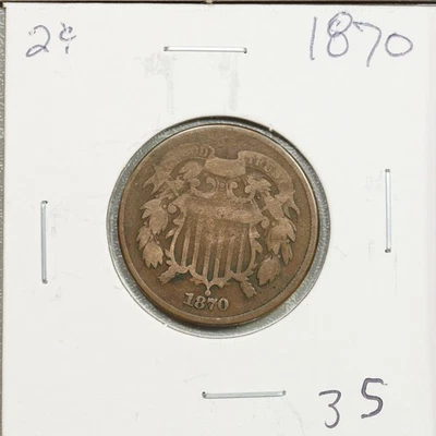 1870 Two Cent Piece 2c. - Image 1 of 2