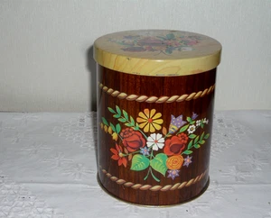 Vorratsdose Blechdose Deckelstilisierte Blumen Landhaus vintage - Bild 1 von 3