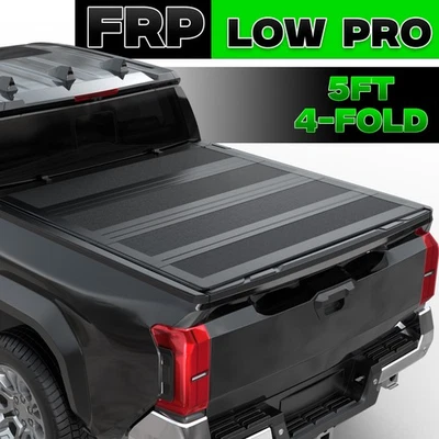 5FT Low Profile FRP Hard Tonneau Cover For 2024 Toyota Tacoma Truck Bed Foto 1 de 4