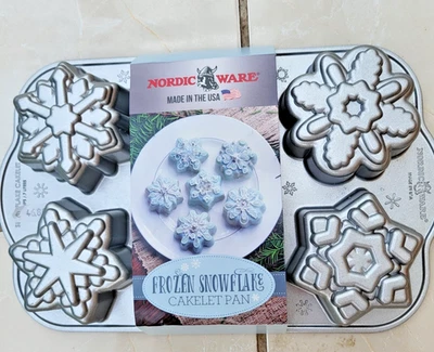 Nordic Ware Snowflake Backform für kleine Kuchen, neu - Bild 1 von 2