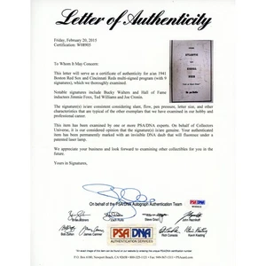 Boston Red Sox All Stars Signed Program - PSA/DNA Certified - Fanatics - Picture 1 of 2