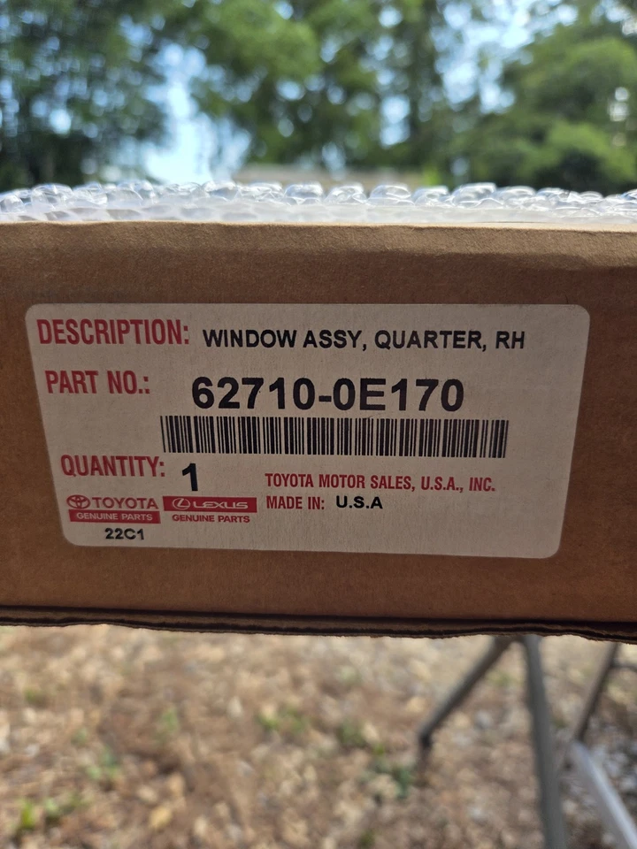 Lexus Rx350 Rx450H 2016-2021 pasajero trasero cuarto ventana vidrio 62710-0E170 Foto 1 de 4