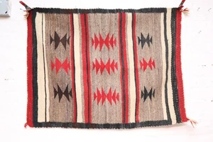 ATQ Kristall Navajo Teppich Textil Indianer Indianer AUGE Schillernd Weben 38x29 - Bild 1 von 10
