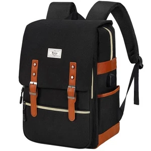 Vintage Laptop Backpack for Women Men,15.6 inch Bookbag Casual Daypack with U... - Picture 1 of 6