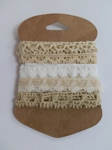 Vintage, Pretty Cotton, Narrow, Neutral Laces - Picture 1 of 2