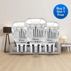 4 Pack Energy Saving LED Light Bulbs 15W=130W 2000lm 5000K Clear White E26 SANSI - Picture 1 of 8