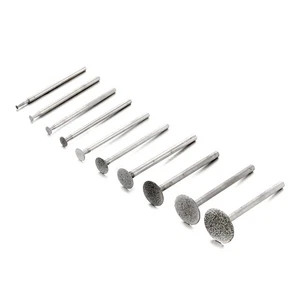 10 pezzi punta smerigliatrice testa a T punta diamantata strumento intaglio giada nuovo - Foto 1 di 7