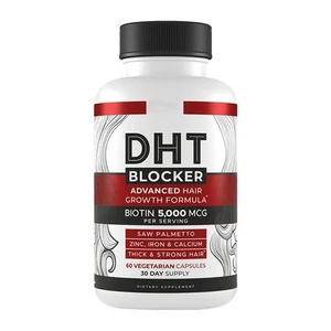 DHT Blocker with Biotin - Boosts Hair Growth & New Follicle Growth, 60 CAPSULES - Picture 1 of 12