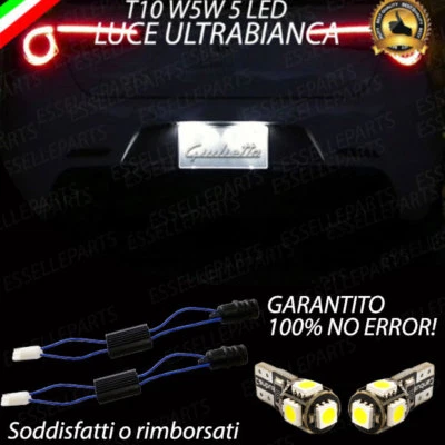 LUCI TARGA LED ALFA ROMEO GIULIETTA 6000K CANBUS LUCE BIANCO GHIACCIO - Immagine 1 di 2