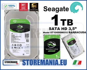 HD HARD DISK 1TB SATA III CACHE 64MB SEAGATE BARRACUDA 7200RP ST1000DM010 100% - Imagen 1 de 1