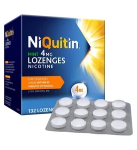 NiQuitin Mint Nicotine Lozenges 4mg - 132 Pack - Expiry October 2025 - Picture 1 of 1