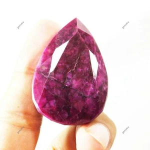 Piedra preciosa en forma de pera de 185 quilates rubí rojo natural certificado tamaño enorme buena calidad - Imagen 1 de 7