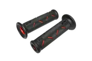 ProGrip Motorcycle Bike Handlebar Grips Open Ended 717 Red / Black - Picture 1 of 2