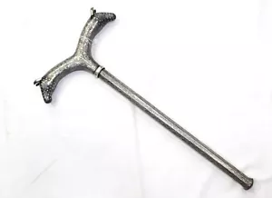 Steel Handle Stick Yoga Stick Hand Stand Meditation Stick Horse Face W 560 - Bild 1 von 7