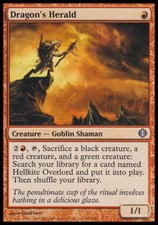 Dragon's Herald FOIL Shards Of Alara MtG LP SOA