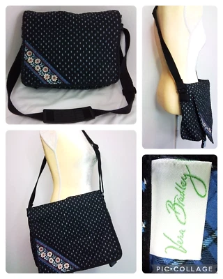 Vera Bradley Messenger Bag Alpine Black Print #W2219 - Image 1 of 4