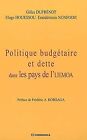 Politique budgtaire et dette dans les pays de l'UEMO... | Book | condition good