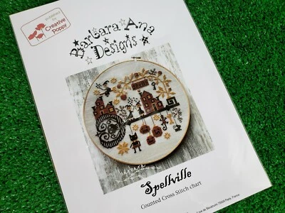 Spellville - Cross Stitch Pattern - Halloween - Barbara Ana Designs - Image 1 of 4
