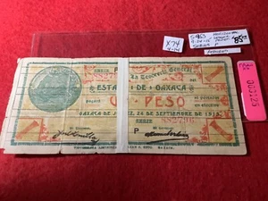 oaxaca 1p 1915 vertical ledger paper s953 000126-105a - Picture 1 of 2