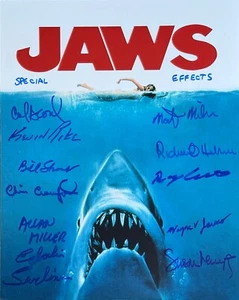 11x Jaws FX Crew 50 Aniversario FIRMADA AUTOGRAFIADA 8x10 foto extremadamente rara - Imagen 1 de 1