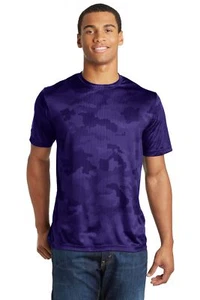 Sport-Tek Mens Dry Fit Camo Moisture Wicking Performance Workout T-Shirt M-ST370 - Picture 1 of 14