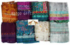 Indian Silk Sari Scarves Headwraps Scarf Stole Neck wrap Girls Fashion Lot 6 Pcs