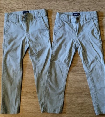 LOT Sz 5 Uniform Stretch Skinny Chino Pants Fin Gray THE CHILDREN'S PLACE - Image 1 of 4