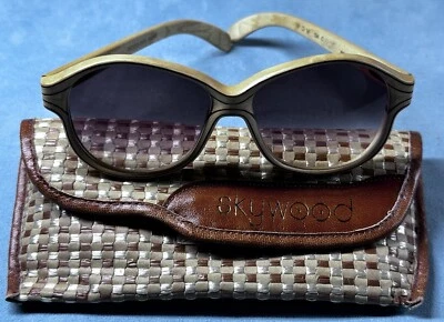 Gafas de sol vintage Woodlook Paris montura francesa estuche tejido Foto 1 de 4