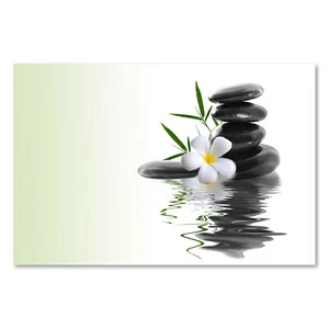 Postereck 2643 Poster Leinwand Wellness, Entspannung Steine Blume Blüte Relax - Bild 1 von 7
