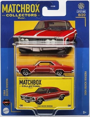 MATCHBOX 2023 COLLECTORS SERIES METAL RED 1964 BUICK RIVIERA TRUE GRIP TIRES! - Image 1 of 2