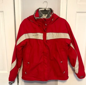 Columbia Women's XL Core Interchange 3 In 1 Coat W Fleece Jacket Coat Hooded Red - Picture 1 of 10