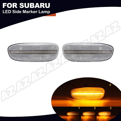 For 1993-2001 Subaru Impreza LED Front Fender Side Marker Light Turn Signal Lamp Foto 1 de 4