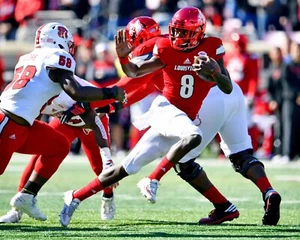 8x10 Photo LAMAR JACKSON Louisville Cardinals QB Heisman Trophy Winner Ravens - Picture 1 of 1