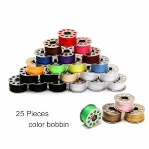 25 PCS Bobbins and Sewing Thread Pre-Wound Bobbins Set for Hand & Machine Sewing - Picture 1 of 3