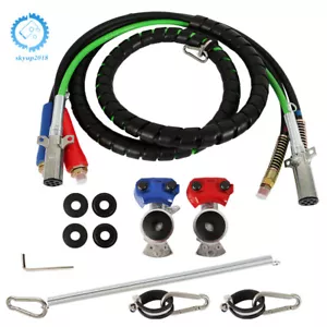 For Semi Truck Tractor Trailer 12 Ft 3-in-1 Wrap Set Air Line Hose Assemblies - Picture 1 of 8