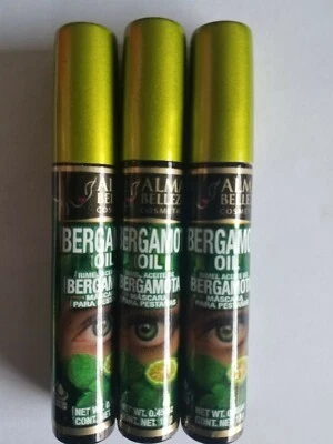 3 MASCARA FOR EYELASHES BERGAMOT OIL ALMA  BELLEZA COSMETICS 100 % WATERPROOF - Image 1 of 4