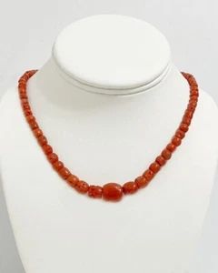Vintage Original Genius Natural Coral Necklace - Picture 1 of 18