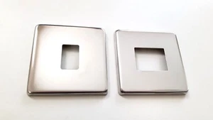 Light Switch Cover Plate Conversion in Victorian chrome Single / Double stick on - Picture 1 of 11