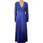 Shadowline Long Lace Nightgown & Robe Set Size Small Purple Intimates Sleepwear