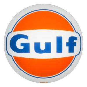 Gulf 1960's Logo 13.5" Single Gas Pump Lens (G138b) - Picture 1 of 1