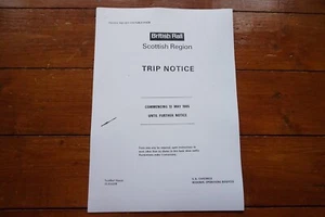 1985 Fascimilie Scottish Region Ankunft Abfahrten Fahrplan Reisehinweis - Bild 1 von 8