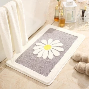 Tappetino Bagno Carino Margherita Tappeto Bagno Bianco e Giallo Decorazione Fiori Tappeto Super A... - Foto 1 di 7