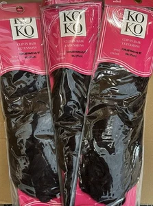 KOKO Plum Colour Hair Extensions 18" Curl 8 (8 Weft) Curly Clip-in - Picture 1 of 2