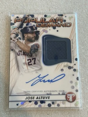 2023 Topps Pristine - Popular Demand Autograph Relics Jose Altuve #DPAR-JA - Image 1 of 2